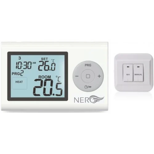 Sobni termostat NERO NT7 RF – bežični, programski model